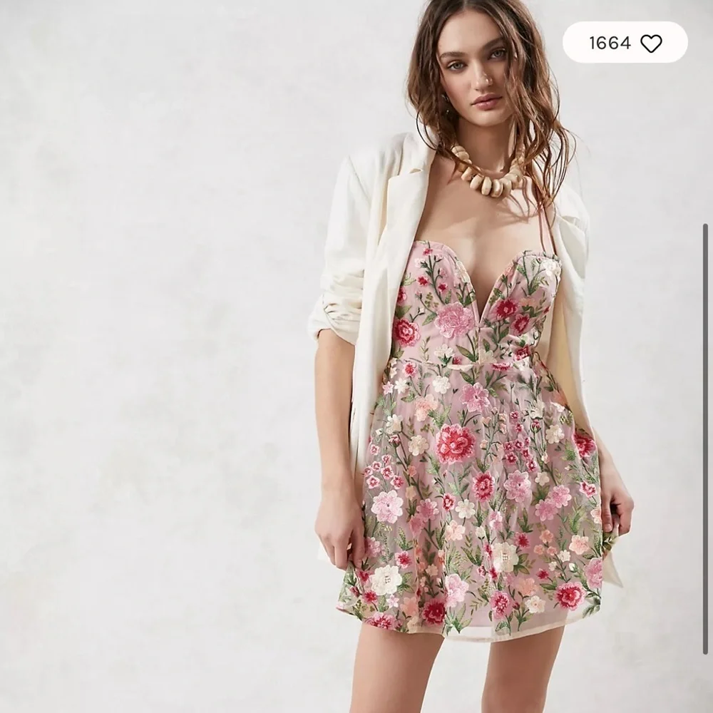 for love and lemons luna mini dress Now 5% Off  Step into spring with the Audrey Floral Mini Dress by For Love  & Lemons. A romantic blend of soft blues, lace trim, and a flattering  corset fit that